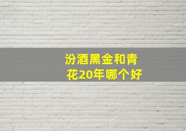 汾酒黑金和青花20年哪个好