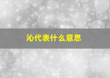 沁代表什么意思