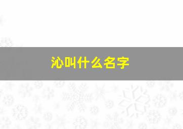 沁叫什么名字