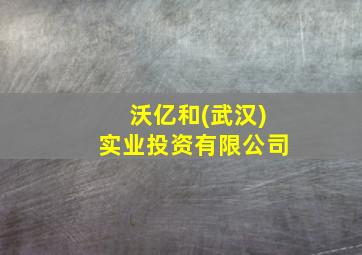 沃亿和(武汉)实业投资有限公司