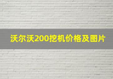 沃尔沃200挖机价格及图片