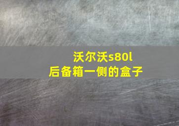 沃尔沃s80l后备箱一侧的盒子