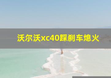 沃尔沃xc40踩刹车熄火