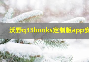 沃野q33bonks定制版app安装