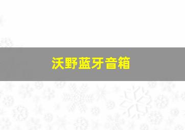 沃野蓝牙音箱