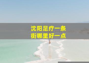 沈阳足疗一条街哪里好一点