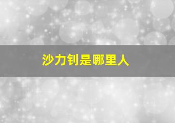 沙力钊是哪里人