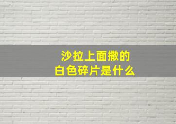 沙拉上面撒的白色碎片是什么