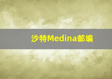 沙特Medina邮编