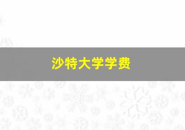 沙特大学学费