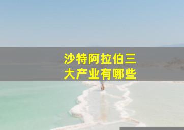 沙特阿拉伯三大产业有哪些