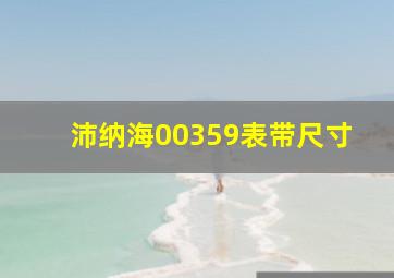 沛纳海00359表带尺寸