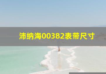 沛纳海00382表带尺寸