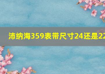 沛纳海359表带尺寸24还是22