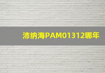 沛纳海PAM01312哪年