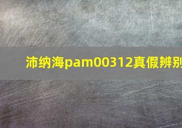 沛纳海pam00312真假辨别