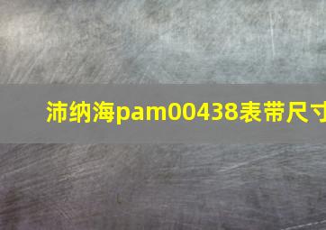 沛纳海pam00438表带尺寸