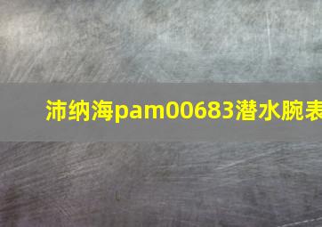 沛纳海pam00683潜水腕表