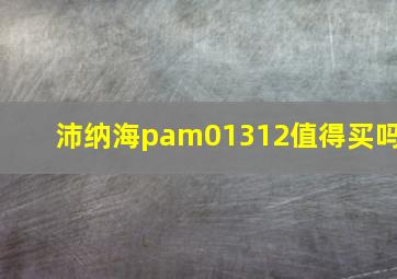 沛纳海pam01312值得买吗