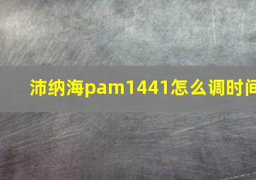 沛纳海pam1441怎么调时间