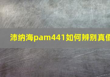 沛纳海pam441如何辨别真假