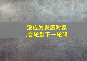 没成为发展对象,会轮到下一轮吗