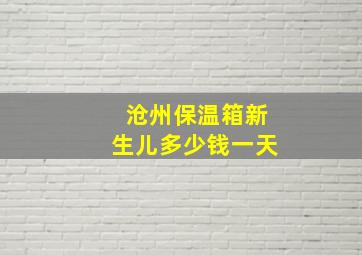 沧州保温箱新生儿多少钱一天