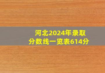 河北2024年录取分数线一览表614分