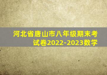 河北省唐山市八年级期末考试卷2022-2023数学