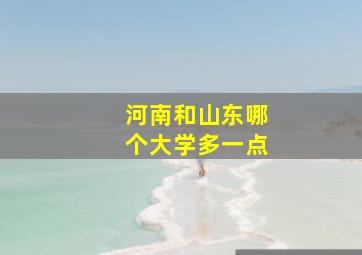 河南和山东哪个大学多一点