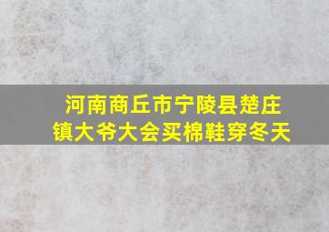 河南商丘市宁陵县楚庄镇大爷大会买棉鞋穿冬天