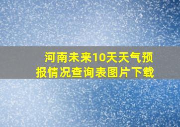 河南未来10天天气预报情况查询表图片下载