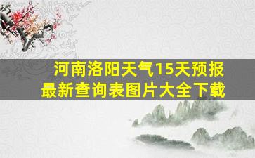 河南洛阳天气15天预报最新查询表图片大全下载