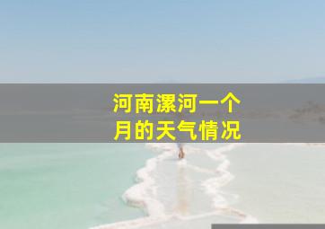 河南漯河一个月的天气情况