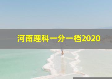 河南理科一分一档2020