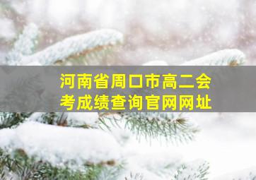 河南省周口市高二会考成绩查询官网网址