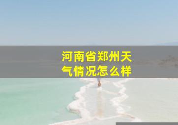 河南省郑州天气情况怎么样