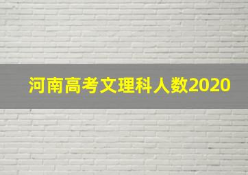 河南高考文理科人数2020