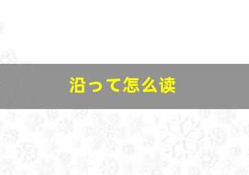 沿って怎么读