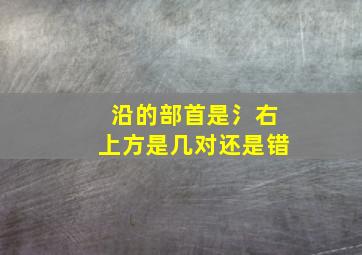 沿的部首是氵右上方是几对还是错