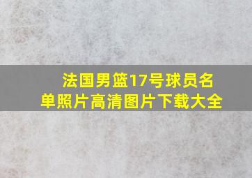 法国男篮17号球员名单照片高清图片下载大全