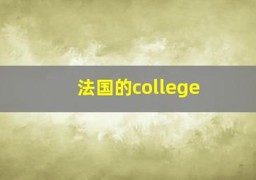 法国的college