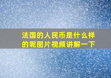 法国的人民币是什么样的呢图片视频讲解一下