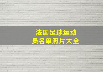 法国足球运动员名单照片大全