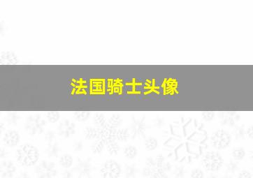 法国骑士头像