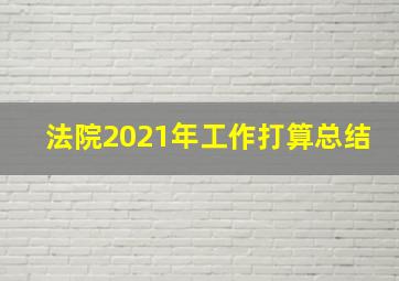 法院2021年工作打算总结