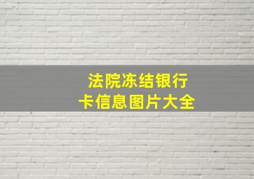 法院冻结银行卡信息图片大全