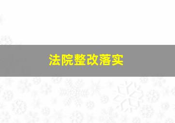 法院整改落实