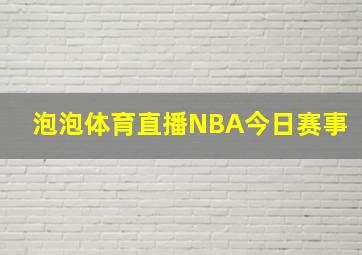 泡泡体育直播NBA今日赛事