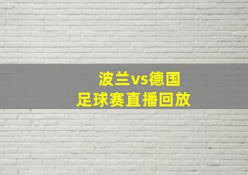 波兰vs德国足球赛直播回放